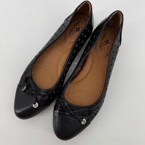 NWT ($98.90) Patricia Nash Black Leather Bettina Flats Women Sz 6.5